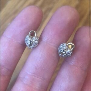 Juicy Couture Pave Heart Lock Studs